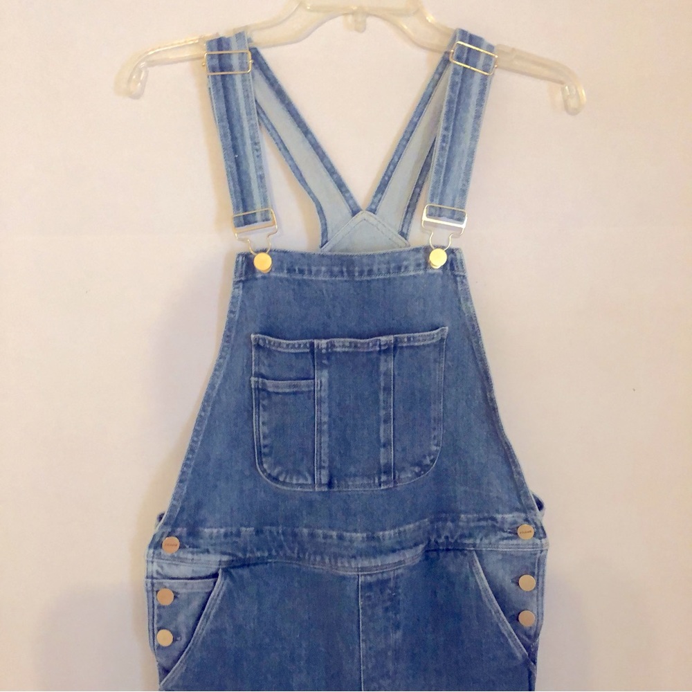 Frame blue denim overalls size x small new never worn NWT